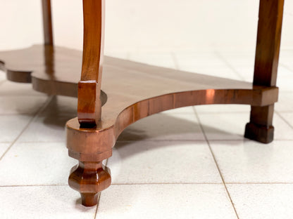 Lombard console table veneered in walnut. Mid-19th century