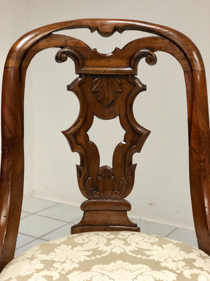 Group of four Charles X gondola chairs. Early 19th century