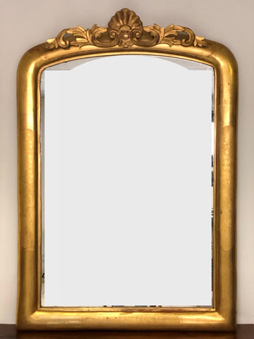 Specchiera lombarda foglia oro metà XIX secolo
