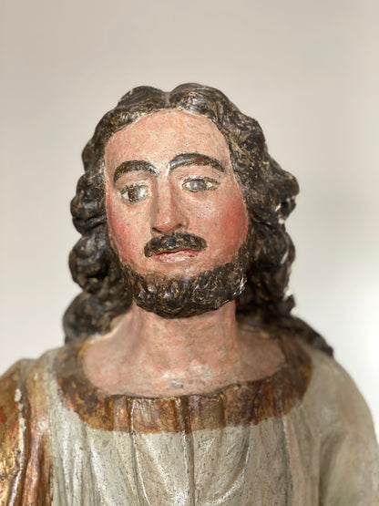 Scultura lignea laccata policroma XVII secolo