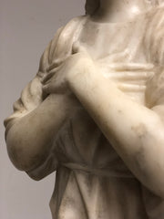 Angelo in estasi marmo Carrara . Fine XVIII secolo
