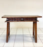 Walnut trestle table. Spain 17th century