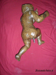 Putto in legno di noce del Cinquecento